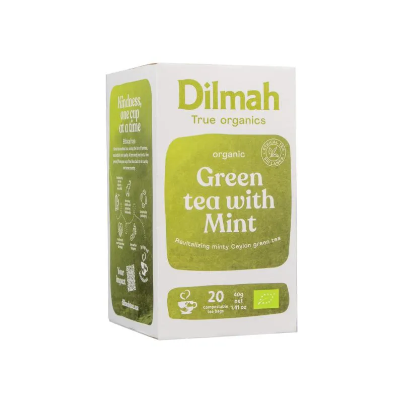 Dilmah Green Tea With Mint Bio (20 zakjes)