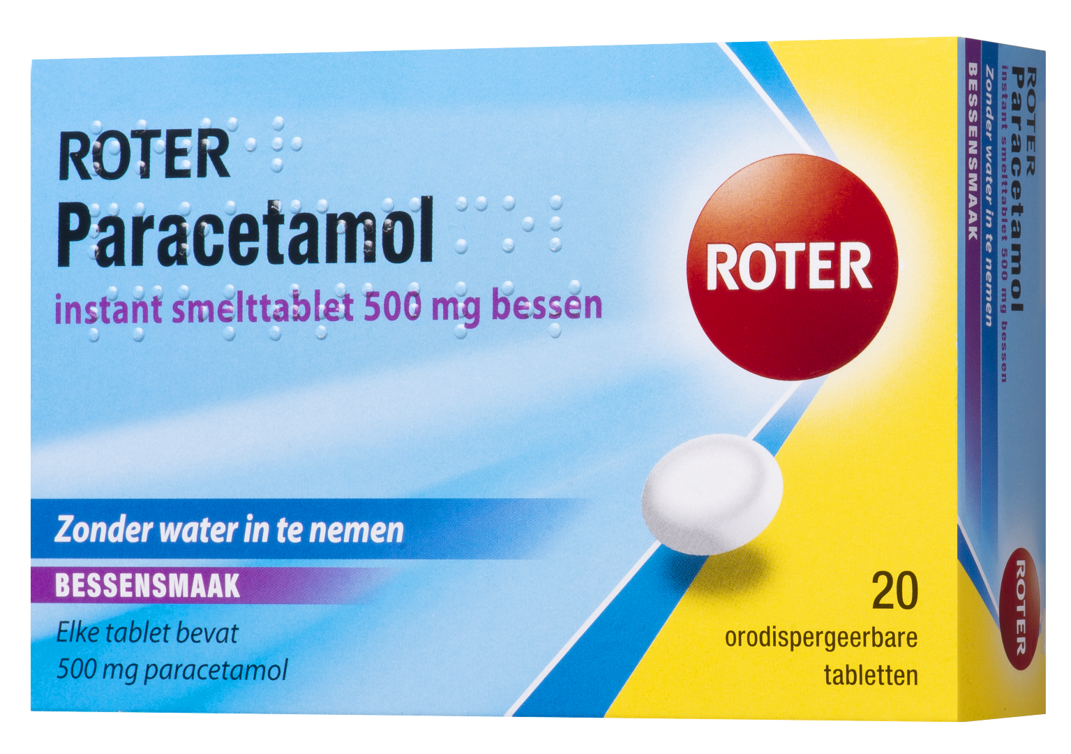 Roter Smelt Paracetamol 500 mg bessen (20 tabletten) - image 3