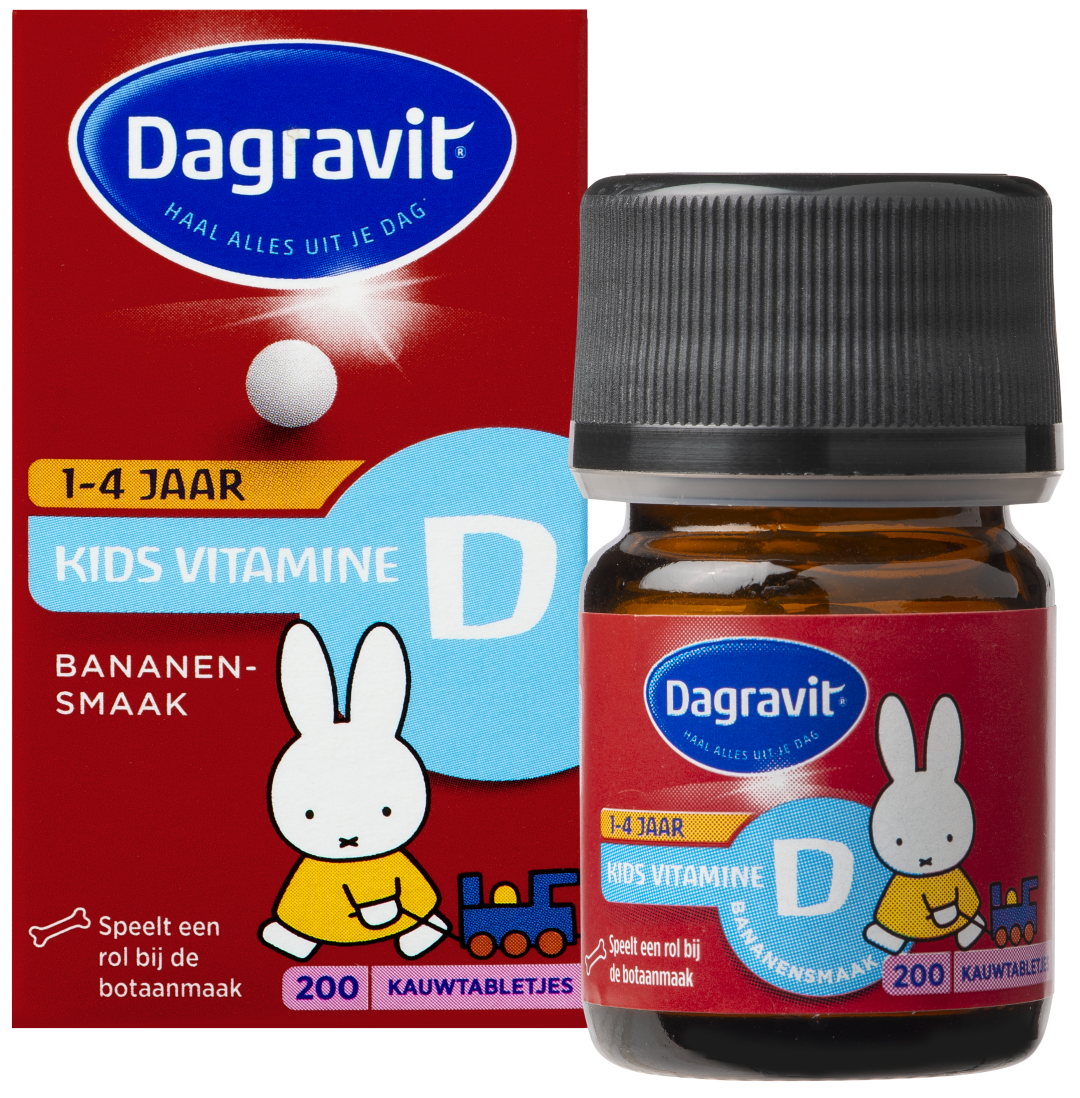 Dagravit Kids Vitamine D Kauwtabletjes (200 kauwtabletten)