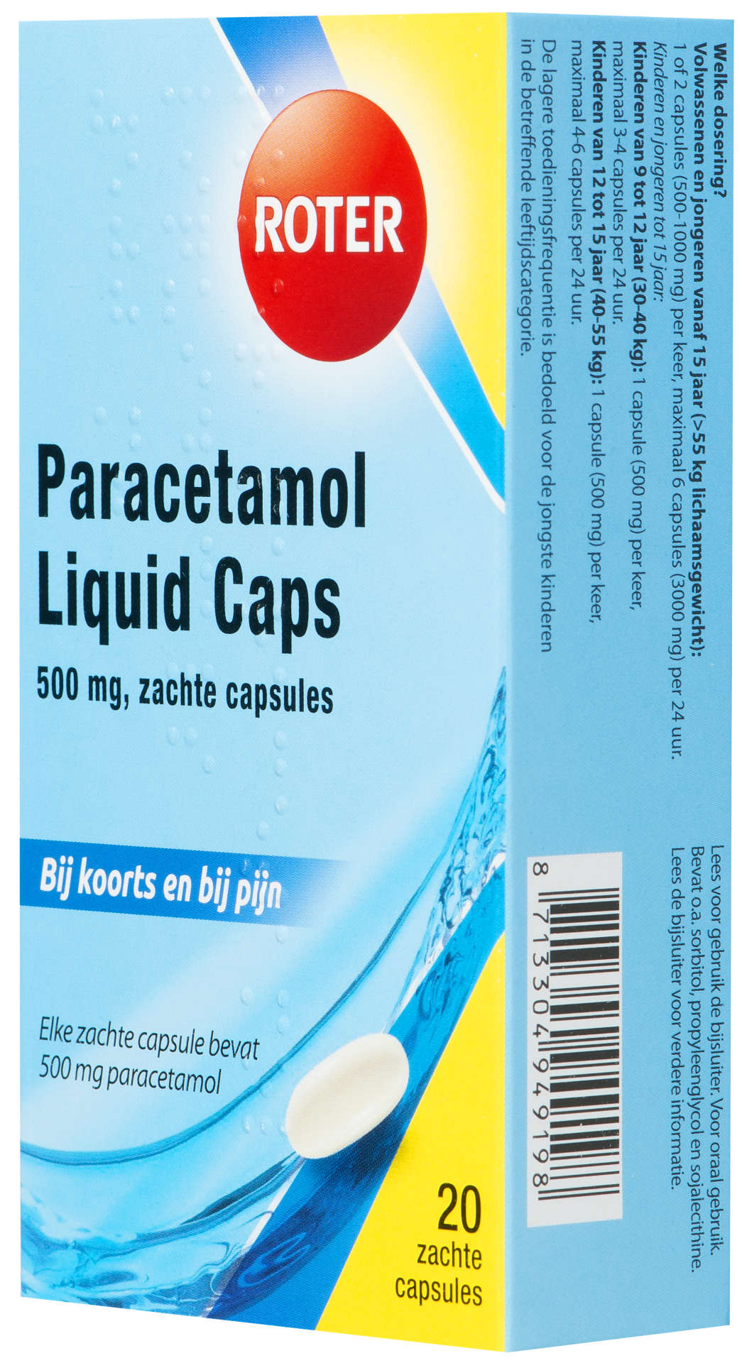 Roter Paracetamol 500 mg (20 capsules)