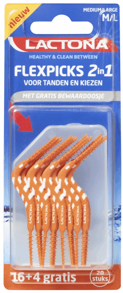 Lactona Flex picks 2-in-1 M/L (20 stuks)