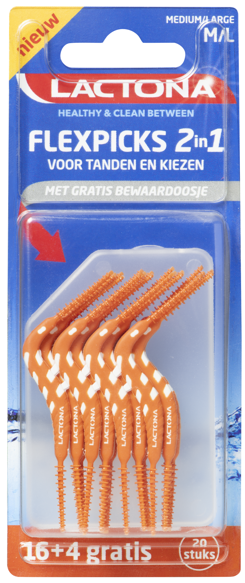 Lactona Flex picks 2-in-1 M/L (20 stuks)