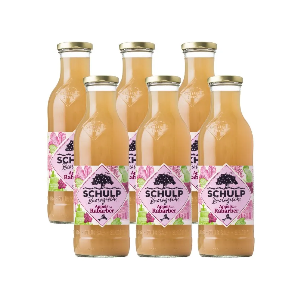 Schulp Appel & Rabarbersap Bio 6 Pack (6 x 750 ml)