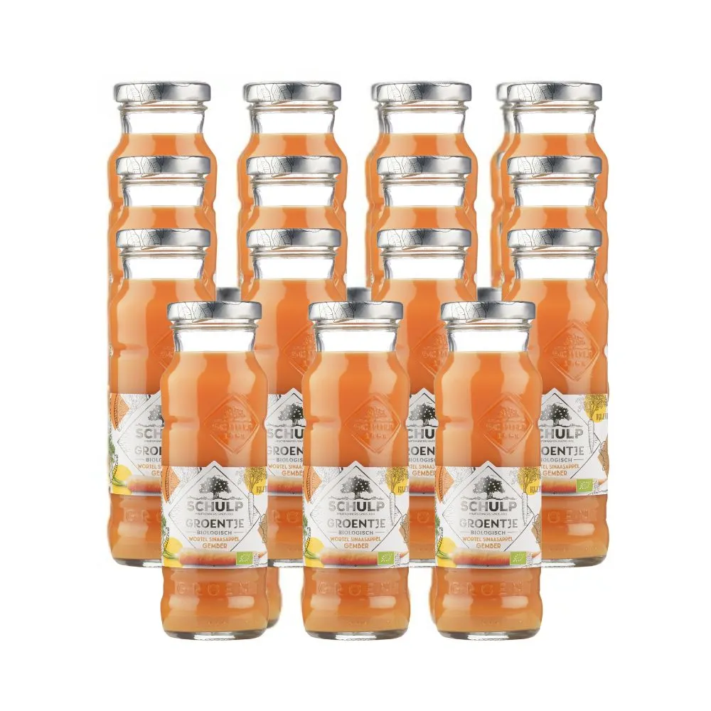 Schulp Wortel, Sinaasappel & Gembersap Biologisch 15 Pack (15 x 200 ml)