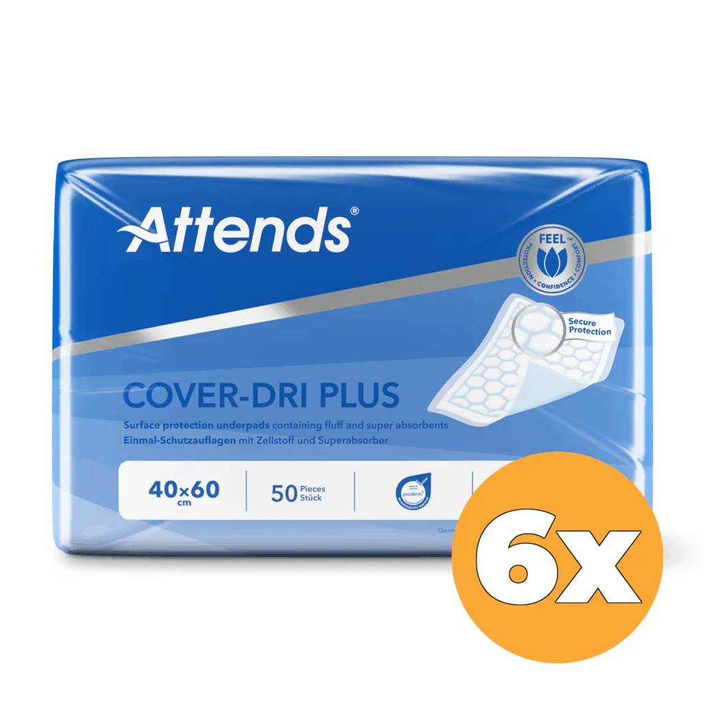 6x Attends Cover Dri+ 40 X 60 (50 stuks)