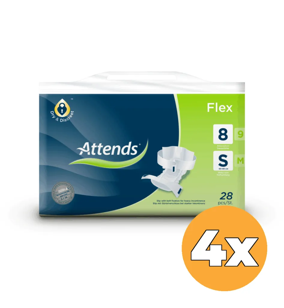 4x Attends Flex 8 Maat S (28 stuks)