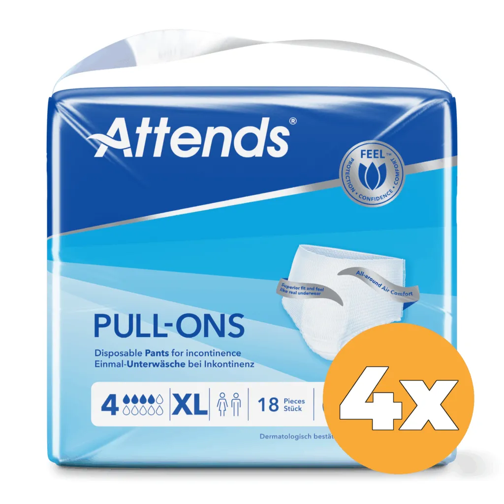 4x Attends Pull-Ons 4 Maat Xl (18 stuks)