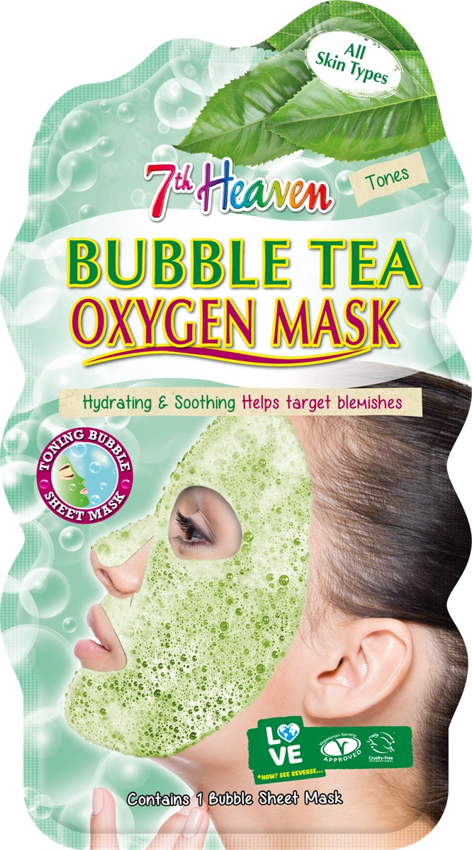 Montagne Jeunesse 7th Heaven Mask Sheet Bubble Tea Oxygen (1 stuk)