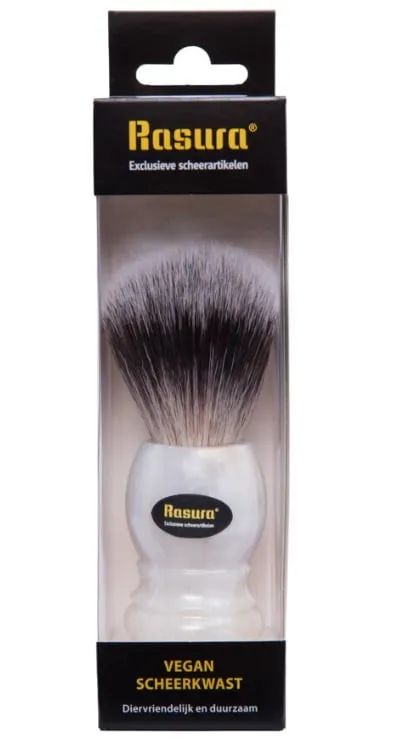 Rasura Scheerkwast Vegan Wit Creme (1 stuk)