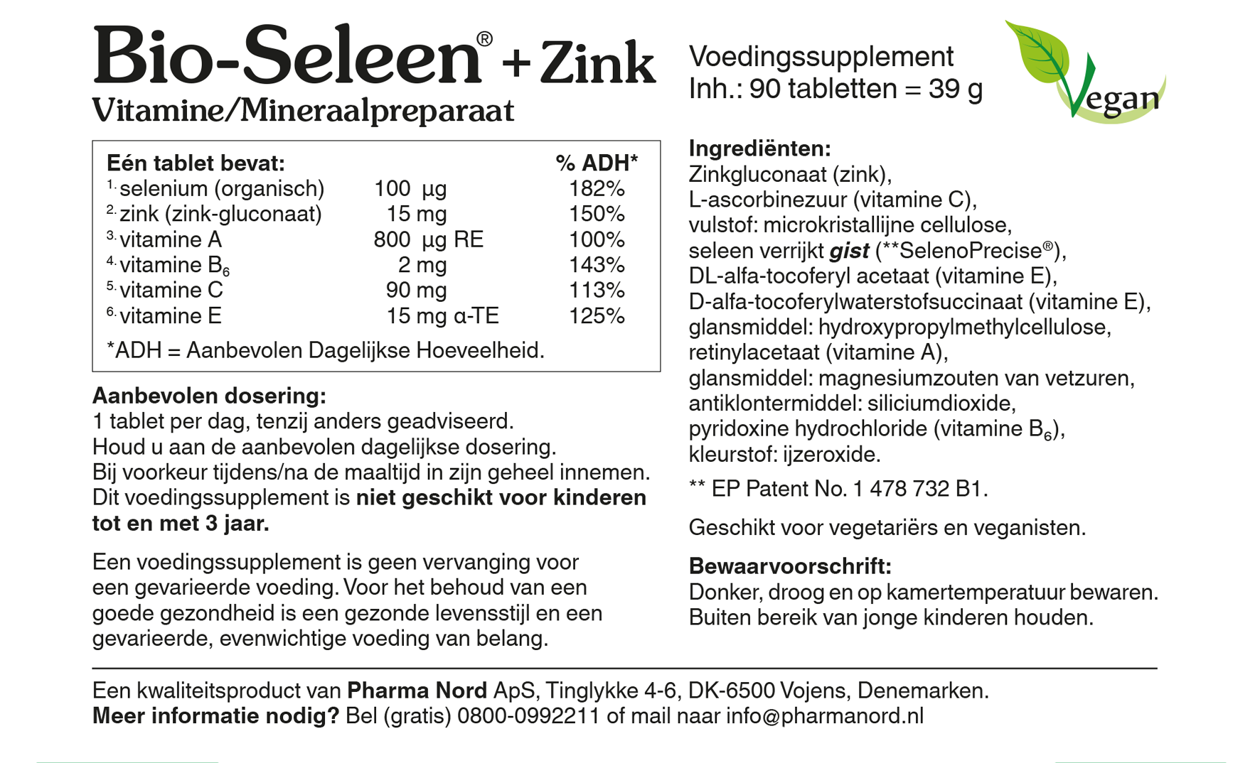 Pharma Nord Bio-Seleen + Zink (90 tabletten)