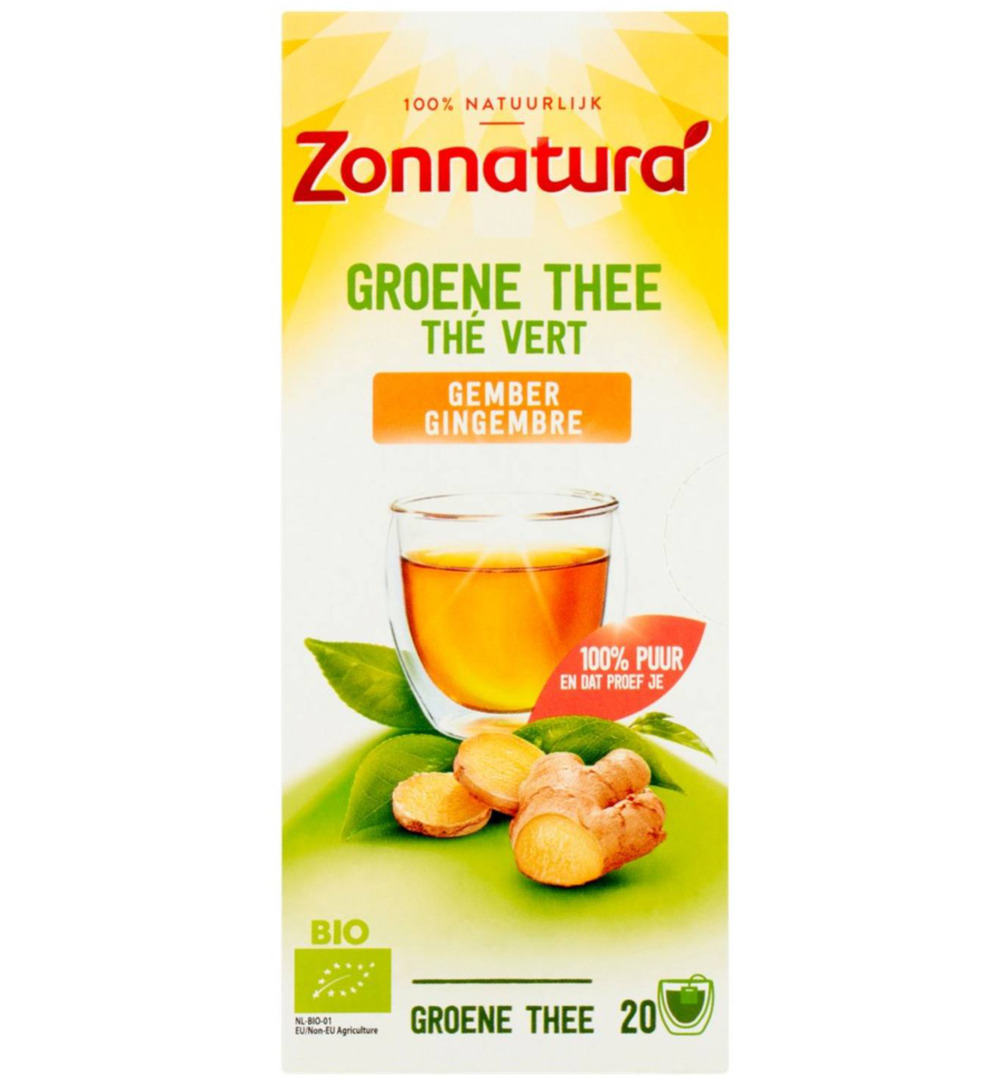 Zonnaturagroene Thee Gember Bio (34 gr)