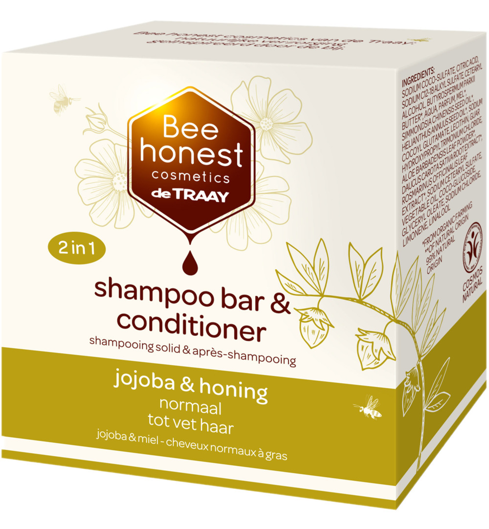 Bee Honest Shampoobar jojoba & honing (80 gr)