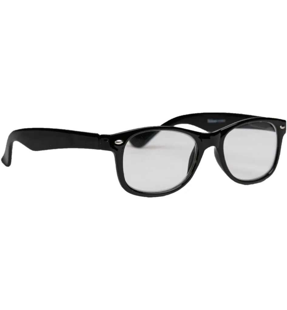 Melleson Leesbril wayfarer glans zwart +1.50 (1 stuk)