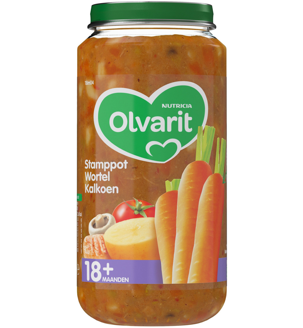 Olvarit Stamppot wortel kalkoen 18M04 (250 gr)