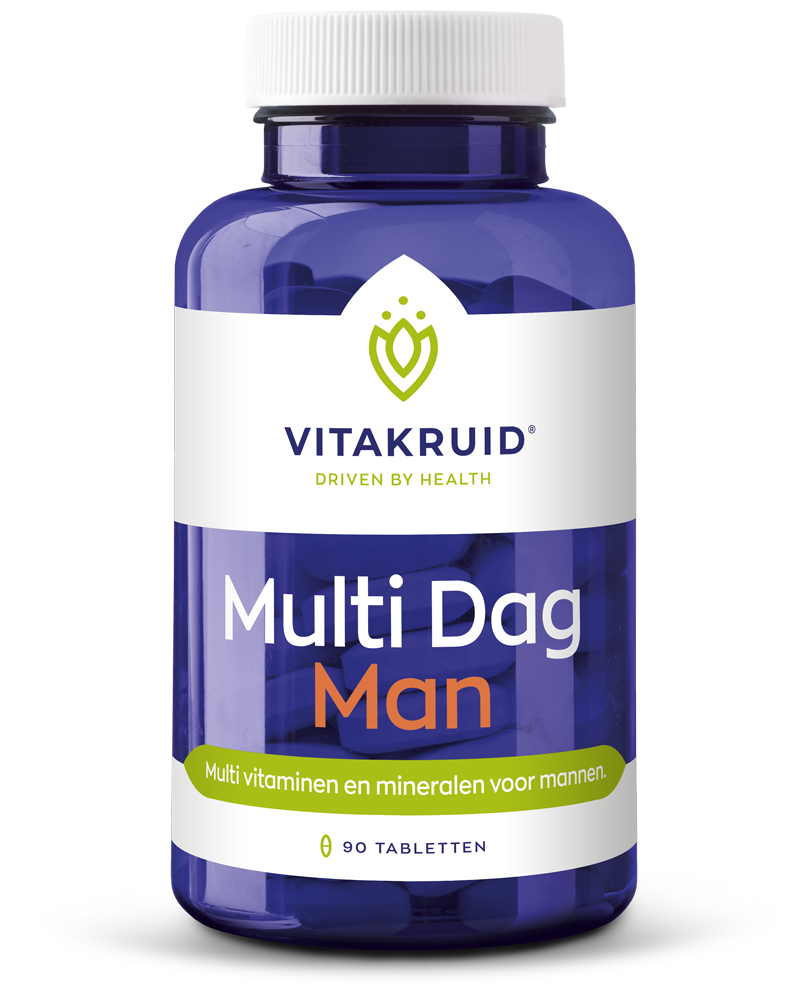Vitakruid Multi Dag Man 100% Vegan (90 tabletten)