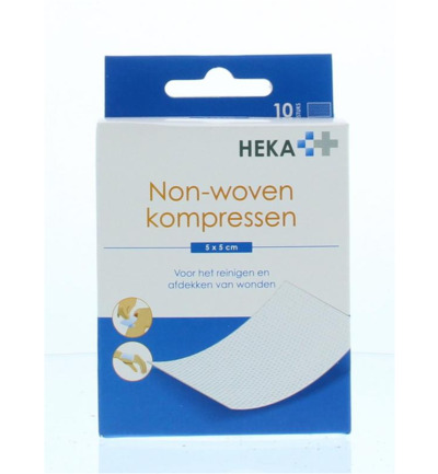 Heka Kompres non-woven 5 x 5 cm steriel (10 stuks)