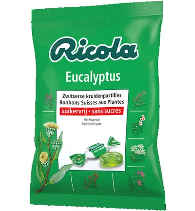 Ricola Eucalyptus suikervrij (75 gr)