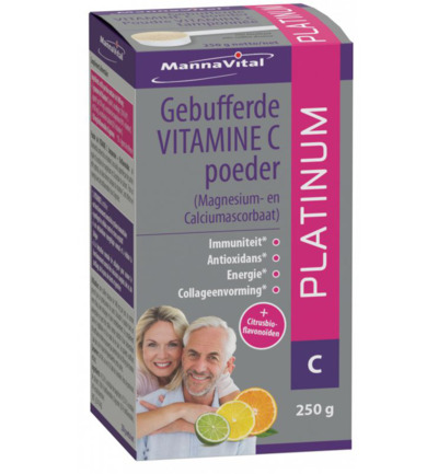 Mannavital Gebufferde vitamine C platinum (250 gr)