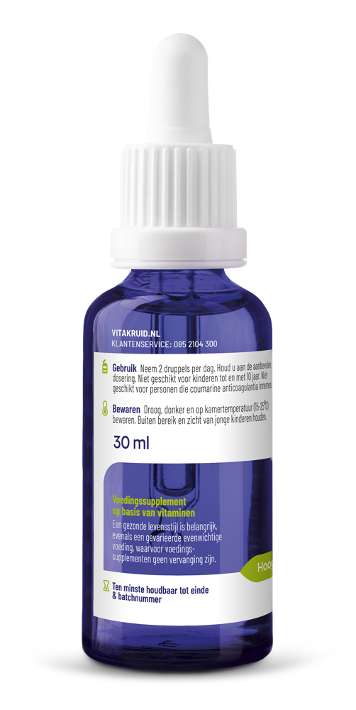 Vitakruid Vitamine D3 & K2 (Menaq7®) Met Druppelpipet (30 ml) - image 2