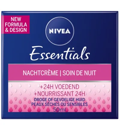 Nivea Essentials nachtcreme herstellend (50 ml)