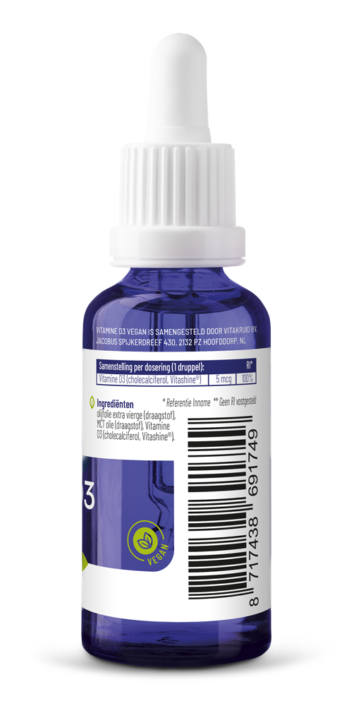 Vitakruid Vitamine D3 Vegan Vitashine® 5 Mcg Per Druppel (30 ml)