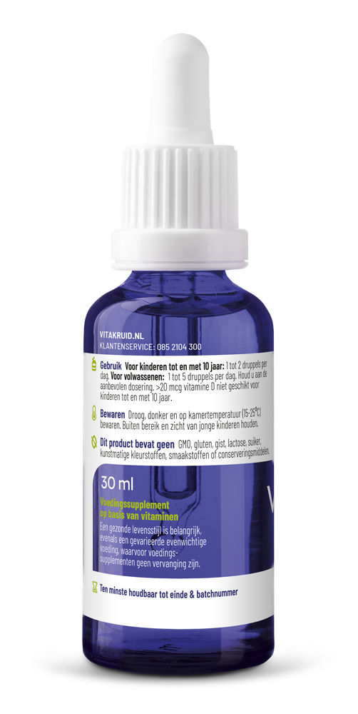 Vitakruid Vitamine D3 Vegan Vitashine® 5 Mcg Per Druppel (30 ml) - image 2