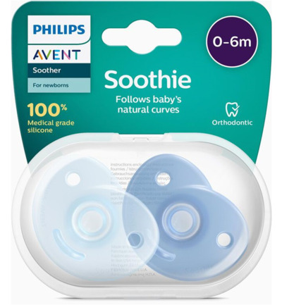 Avent Soothie fopspeen jongen 0-3 maanden (1 stuk)