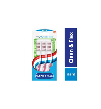 Aquafresh Tandenborstel clean & flex hard (3 stuks)