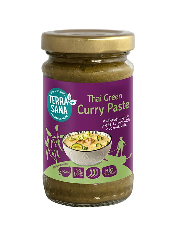 Terrasana Thaisegroene Currypasta Bio (120 gr)