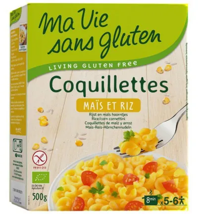 Ma Vie Sans Gluten Macaroni Van Mais En Rijst Glutenvrij Bio (500 gr)