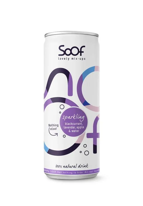 Soof Sparkling Zwarte Bes, Lavendel, Appel (250 ml)