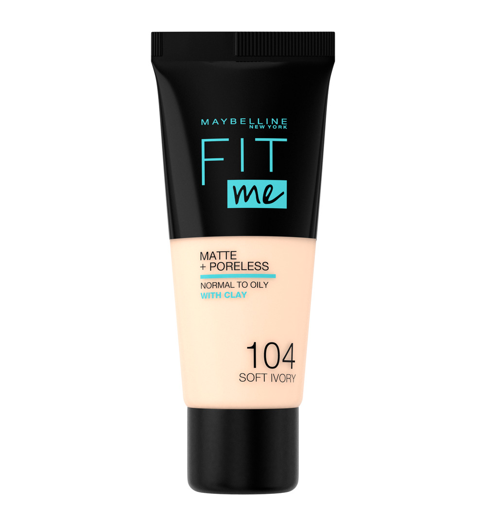 Maybelline New York Fit Me matte & poreless foundation 104 soft ivory (1 stuk)
