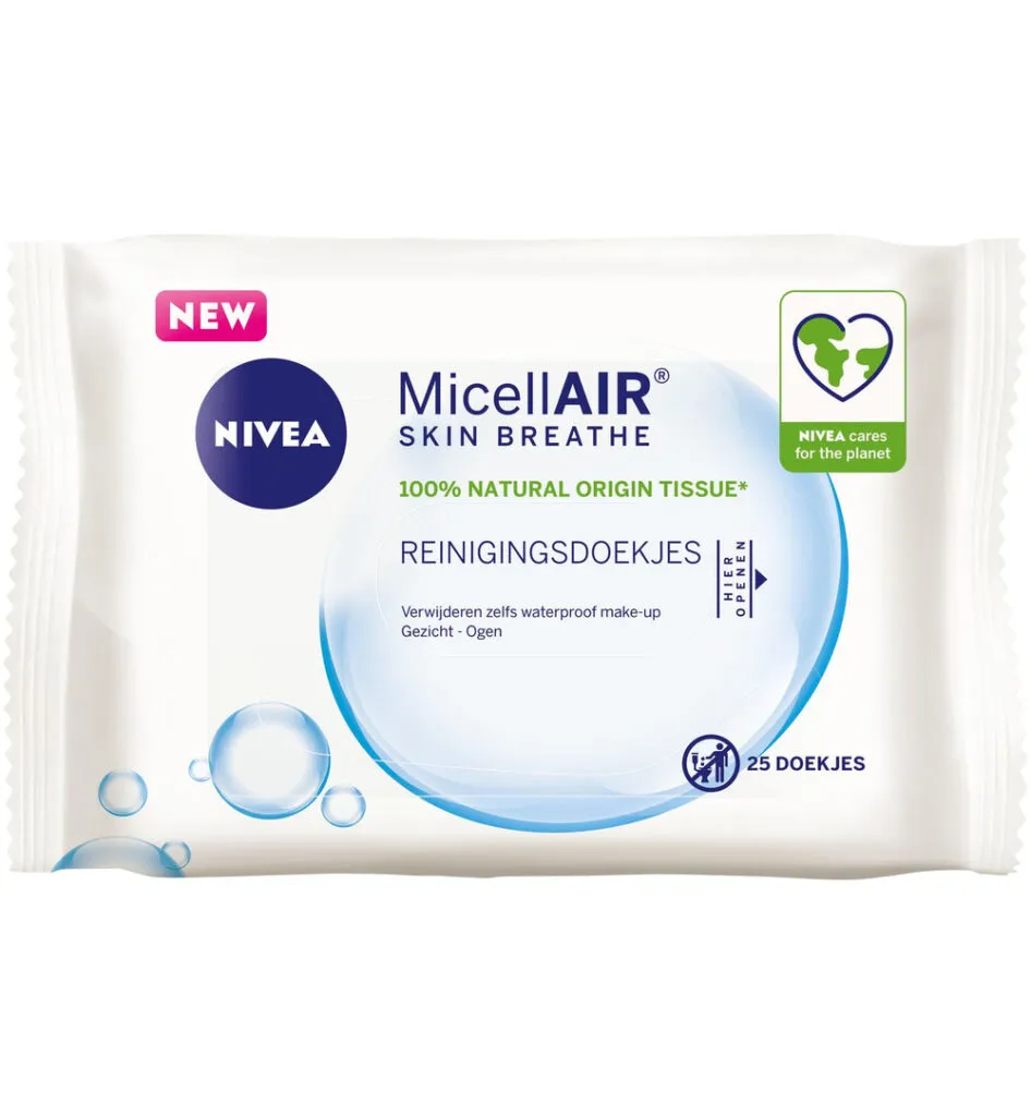 Nivea 3-in-1 verzorgende micellair reindoek (25 stuks)