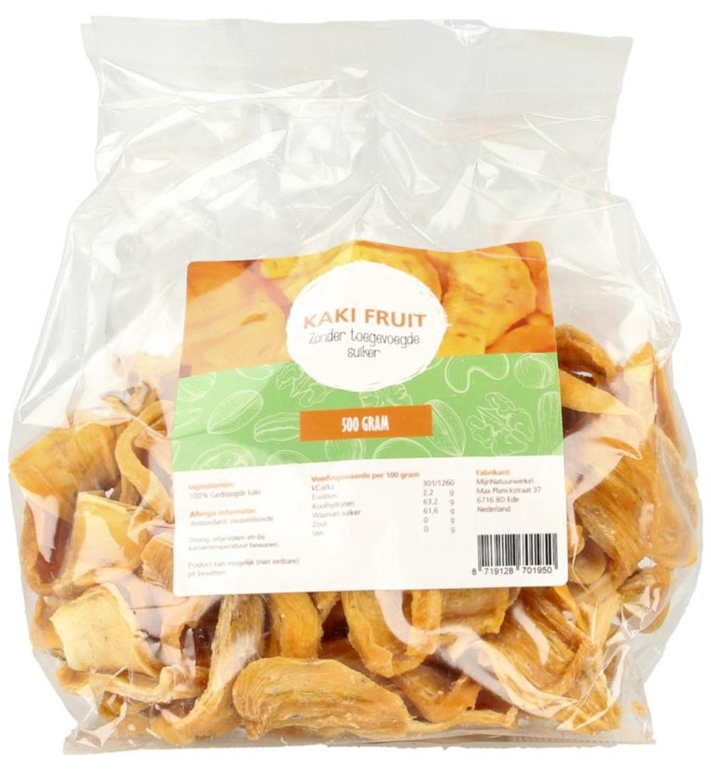 Mijnnatuurwinkel Gedroogde Kaki Fruit (500 gr)