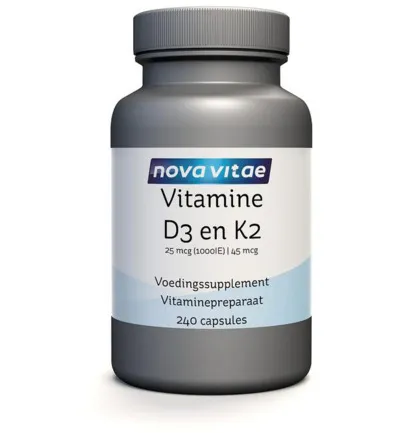 Nova Vitae Vitamine D3 25mcg K2 45mcg (240 capsules)