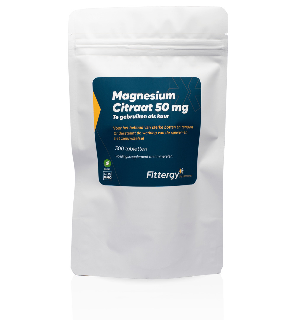 Fittergy Magnesiumcitraat Kuur 50Mg (300 tabletten)