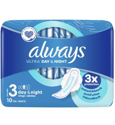 Always Maandverband ultra day & night (10 stuks)