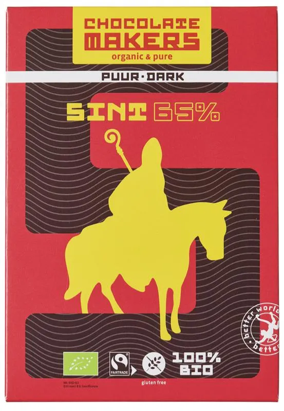 Chocolatemakers Sint Letter 65% Puur Bio (120 gr)