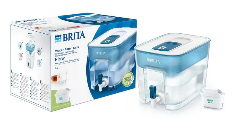 Brita Waterfilterstation flow cool b lue (1 stuk)