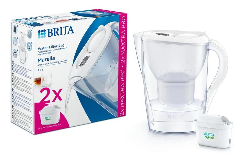 Brita Marella cool white + 2 maxtra pro all-in-1 (1 stuk)
