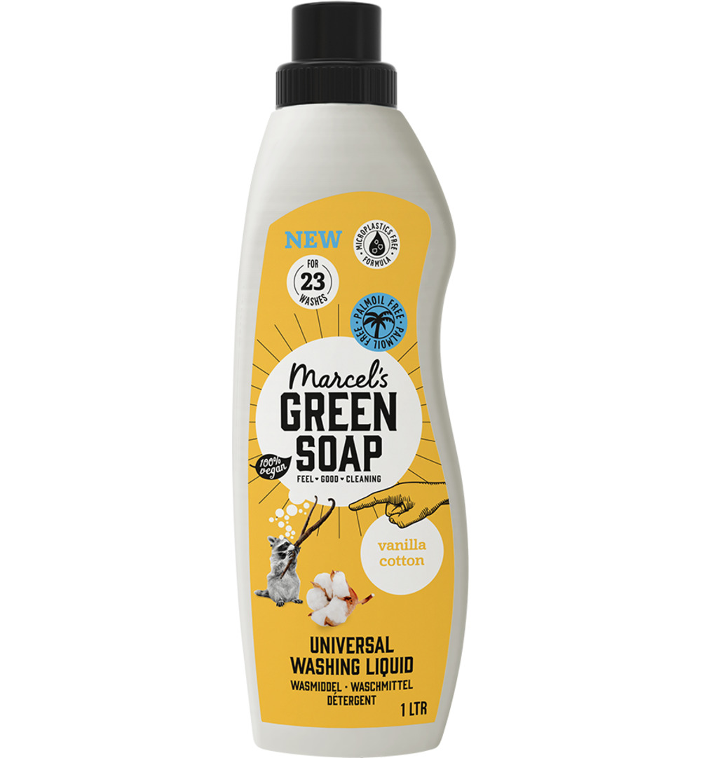 Marcel's Green Soap Wasmiddel Universeel Vanille & Katoen (1000 ml)