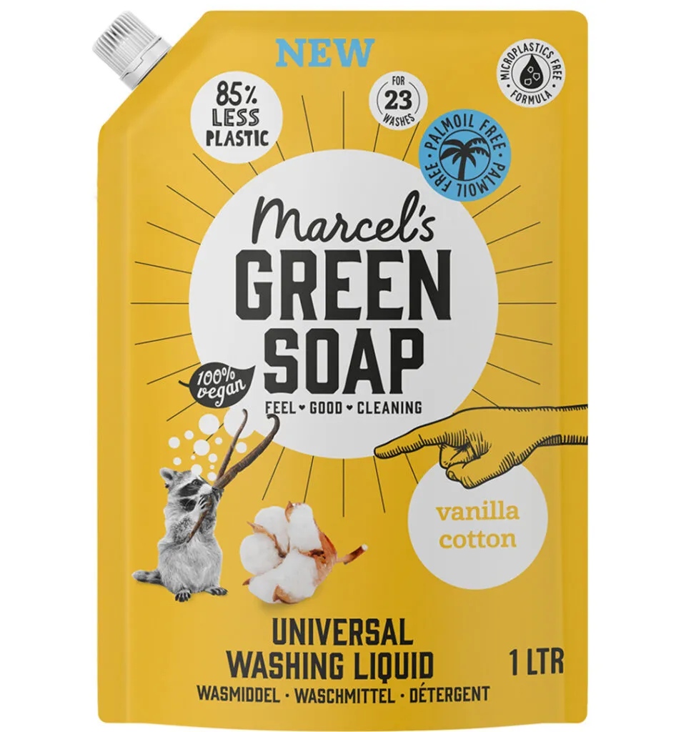Marcel's Green Soap Wasmiddel Universeel Vanille & Katoen Navulling (1000 ml)