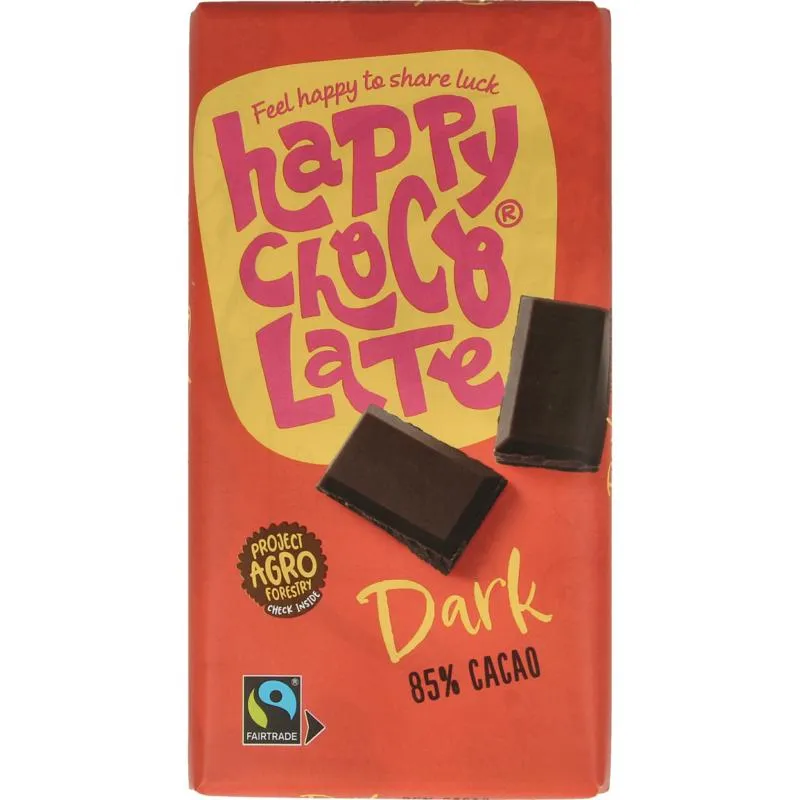 Happy Chocolate Dark 85% Bio (200 gr)