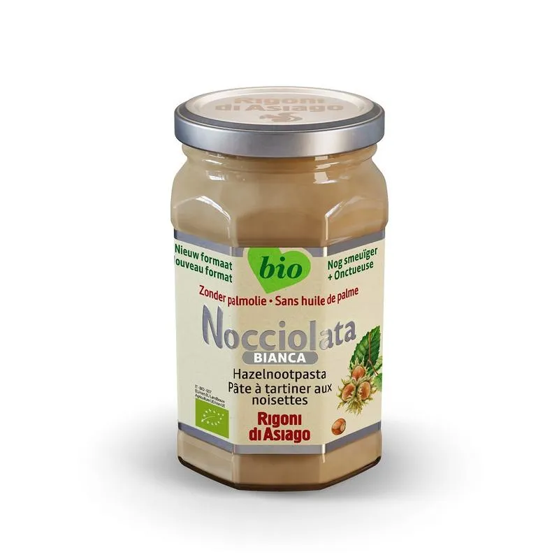 Nocciolata Witte hazelnootpasta bio (250 gr)