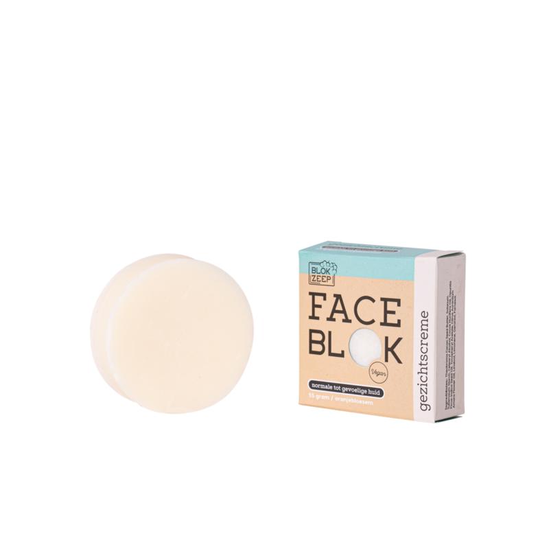 Blokzeep Gezichtscreme bar normale/gevo elige huid (55 gr)