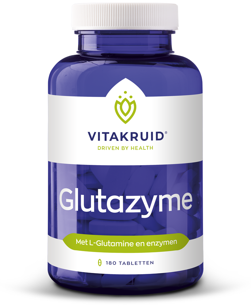 Vitakruid Glutazyme Oa Spijsverteringsenzymen En L-Glutamine (180 tabletten)