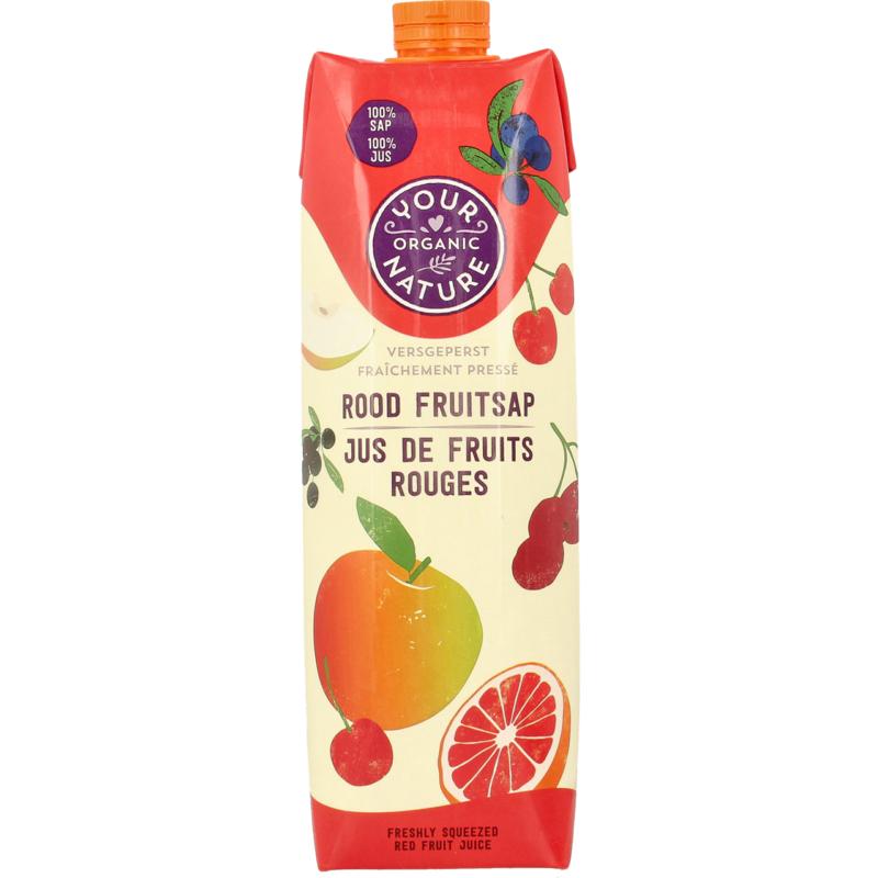 Your Organic Nature Rood fruit sap bio (1000 ml)