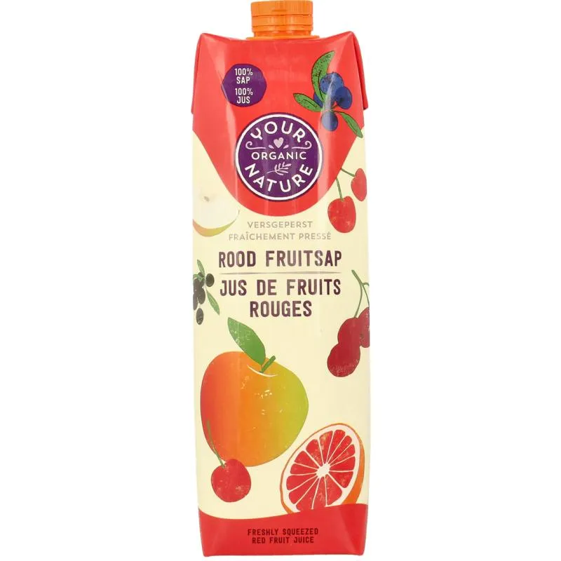 Your Organic Nature Rood fruit sap bio (1000 ml)