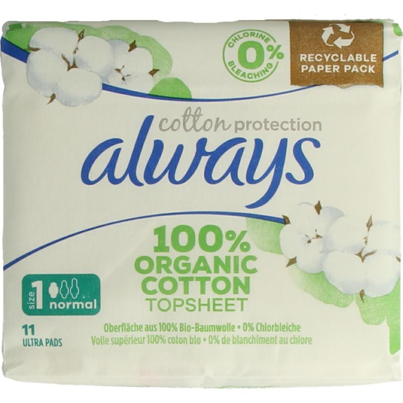 Always Maandverband cotton protection normal (11 stuk)