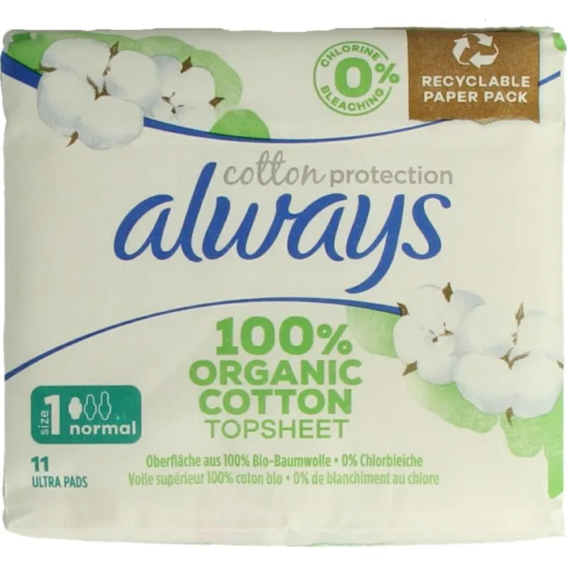 Always Maandverband cotton protection normal (11 stuk)